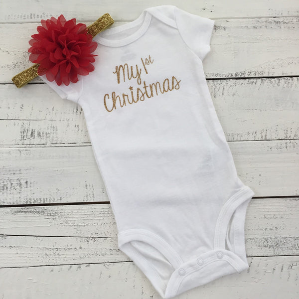 white christmas dresses My 1st Christmas Complete Outfit - Gold or Silver