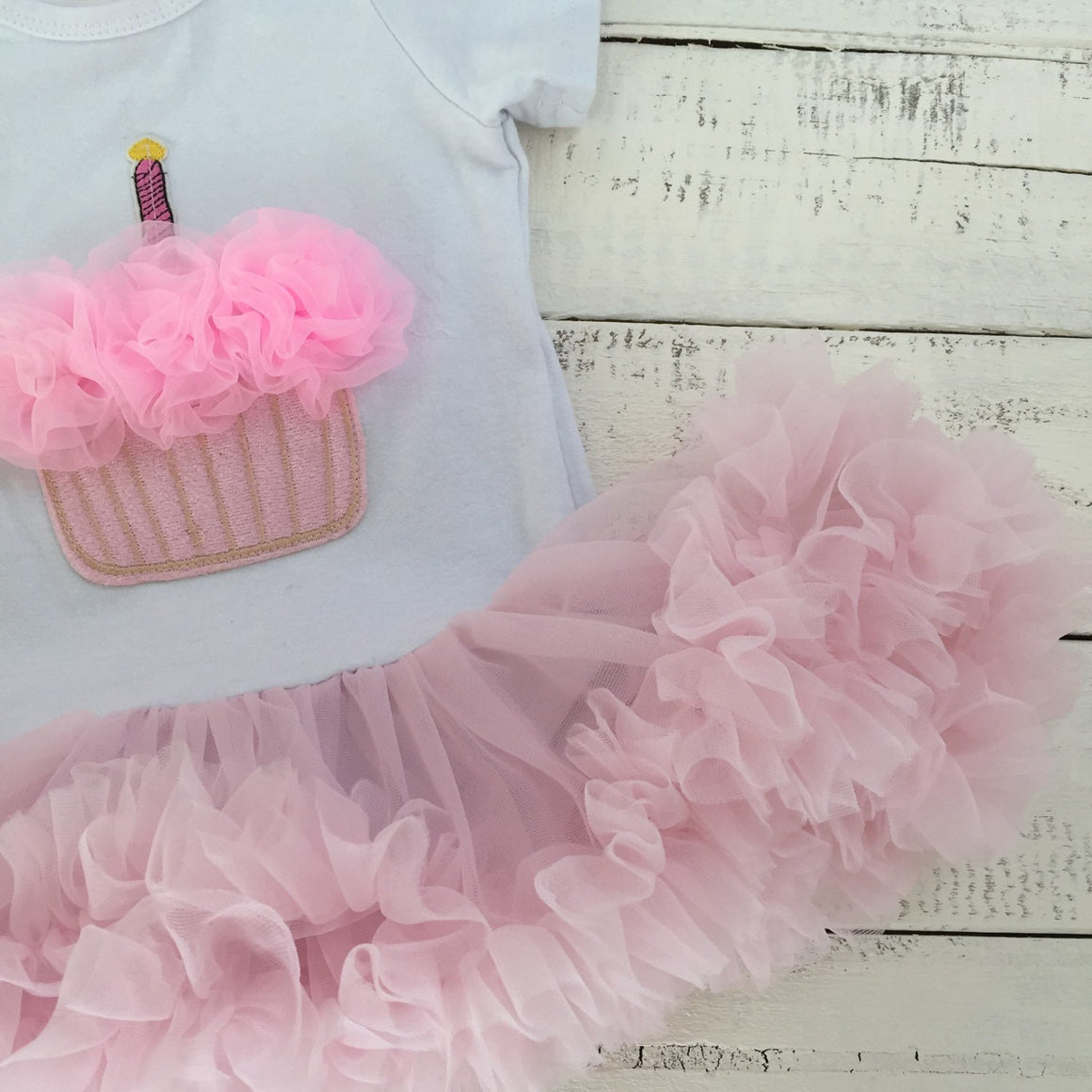 Cupcake Tutu Dress and matching rhinestone headband - Pink - HoneyLoveBoutique