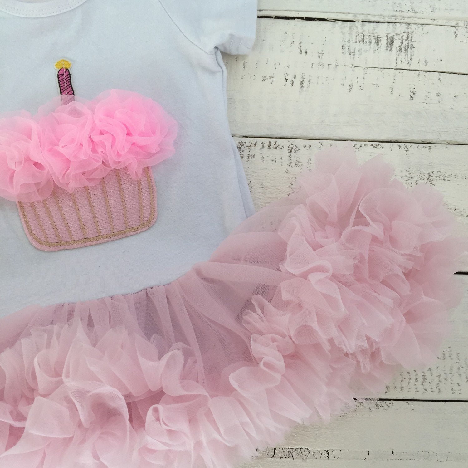 Personalized Cupcake Tutu Dress - Silver or Gold glitter