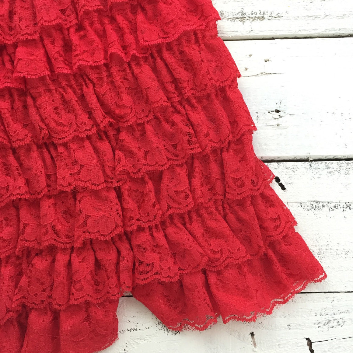Lace Petti Romper - Embellished Christmas Red Lace Petti Romper and matching headband - HoneyLoveBoutique