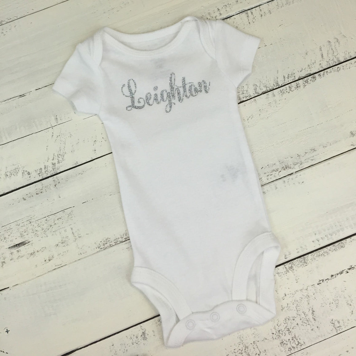 Personalized Name Bodysuit - Silver/Gold - HoneyLoveBoutique