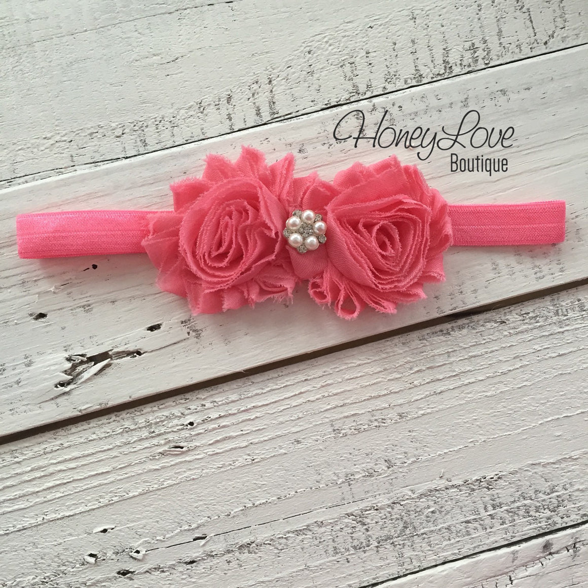 Coral Pink Ruffle Leg Warmers and matching headband - HoneyLoveBoutique