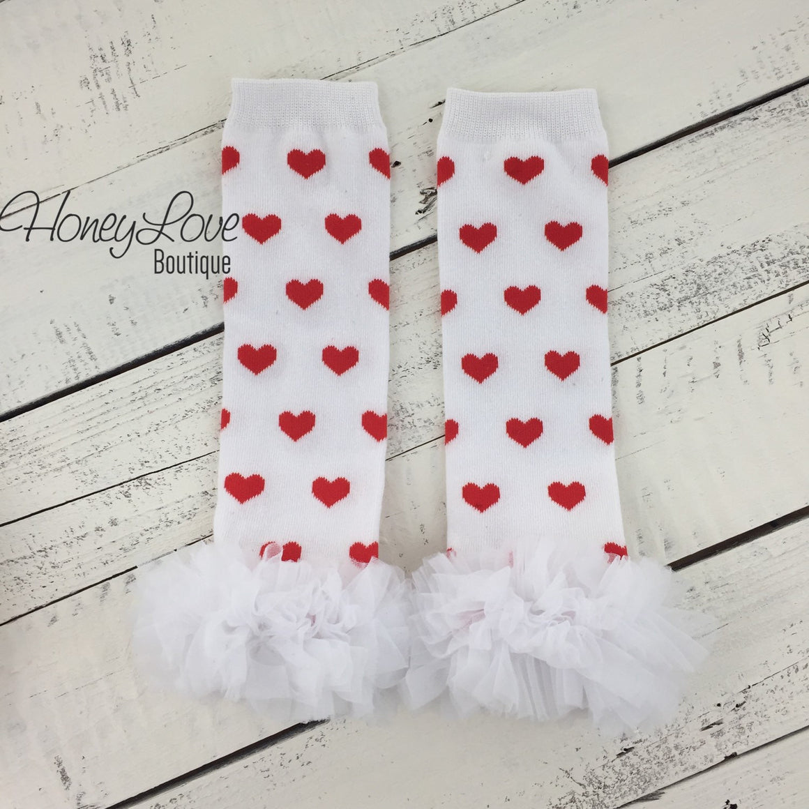Leg warmers - Light Pink, Hot Pink or Red Hearts - HoneyLoveBoutique