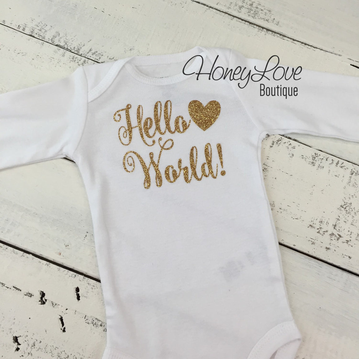 Hello World! Gold Glitter and White/Gold Glitter tutu skirt bloomers - HoneyLoveBoutique