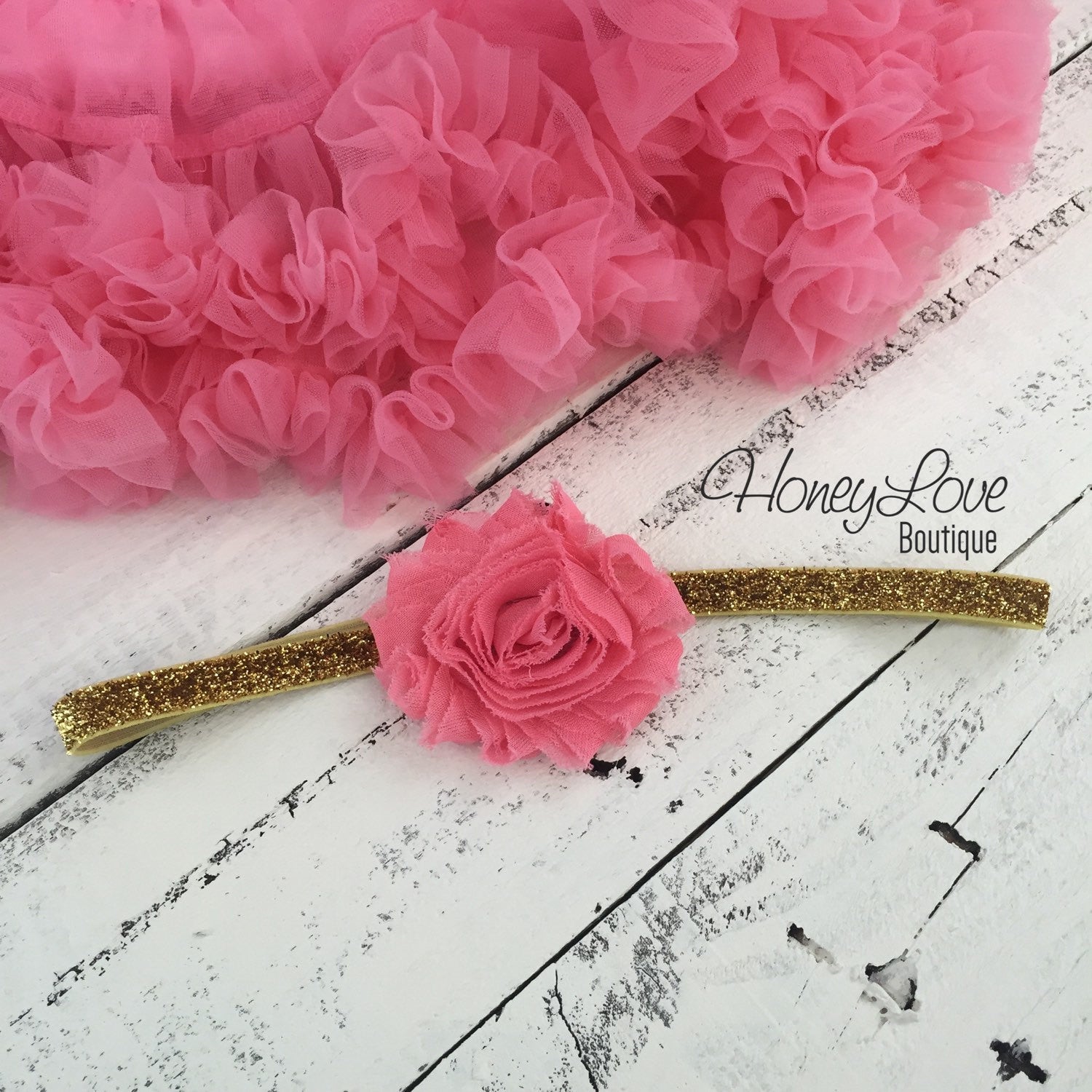 Half Birthday Outfit - Gold Glitter and Coral Pink Pettiskirt - HoneyLoveBoutique Half Birthday Outfit - Gold Glitter and Coral Pink Pettiskirt - HoneyLoveBoutique